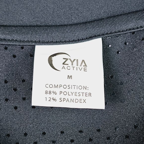 Zyia Active Perforated Lightweight Breathable Mesh Black Tank Top, M - Picture 8 of 8